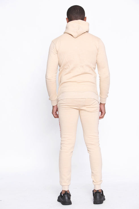 Men Plain Zipper Hoodie Warm Tracksuit